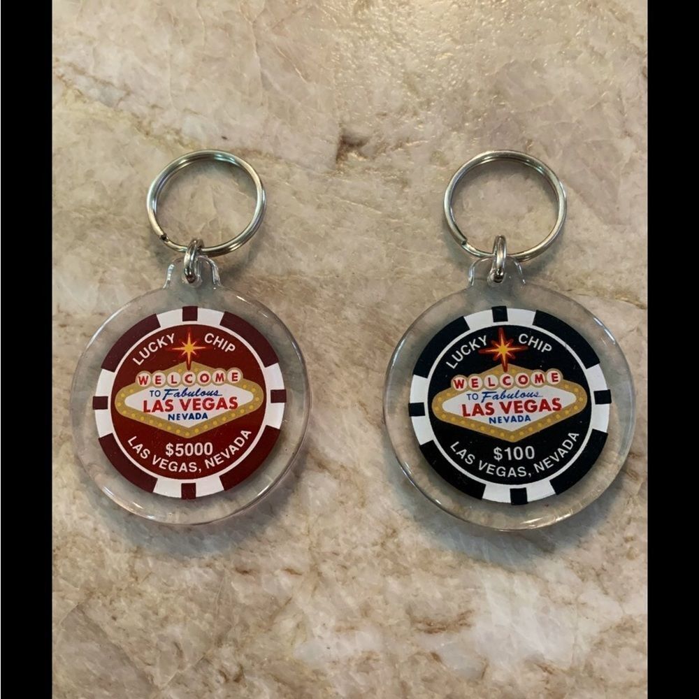 Las Vegas Lucky Chip Keychains New